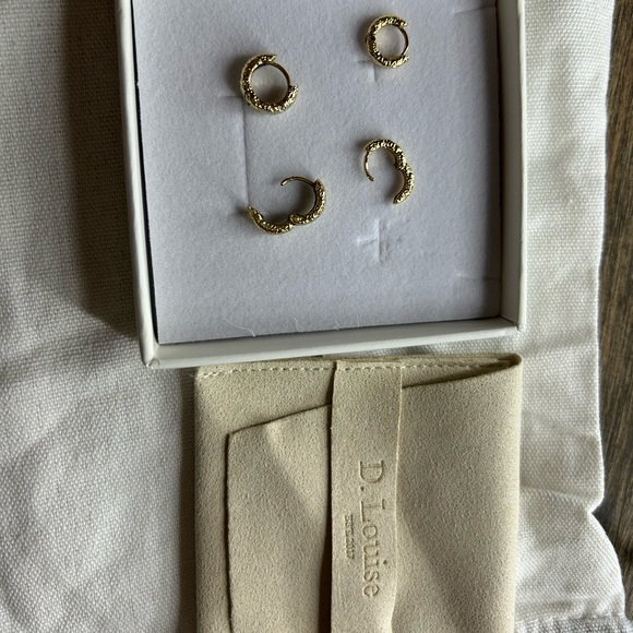 D.Louise Jewelry - D. Louise textured gold vermeil hoops
